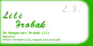 lili hrobak business card
